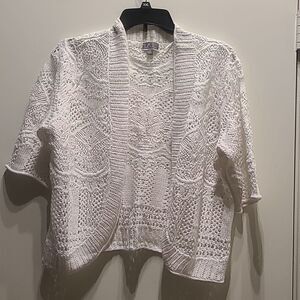 JM collection short sleeve sweater